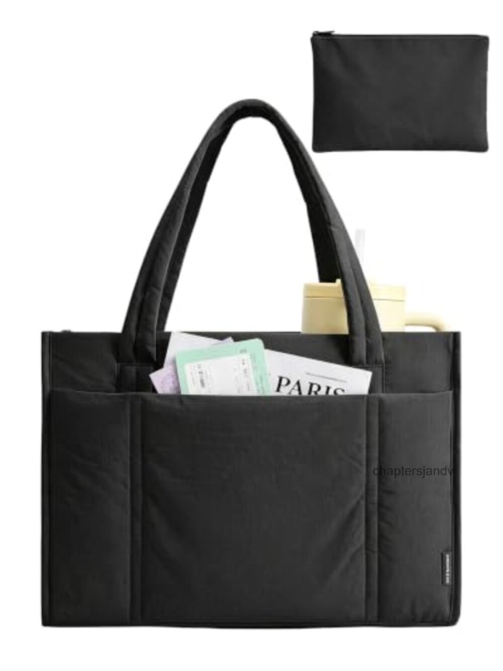 Puffer Tote Bag Lightweight 21L Work Laptop Shoulder Handbag